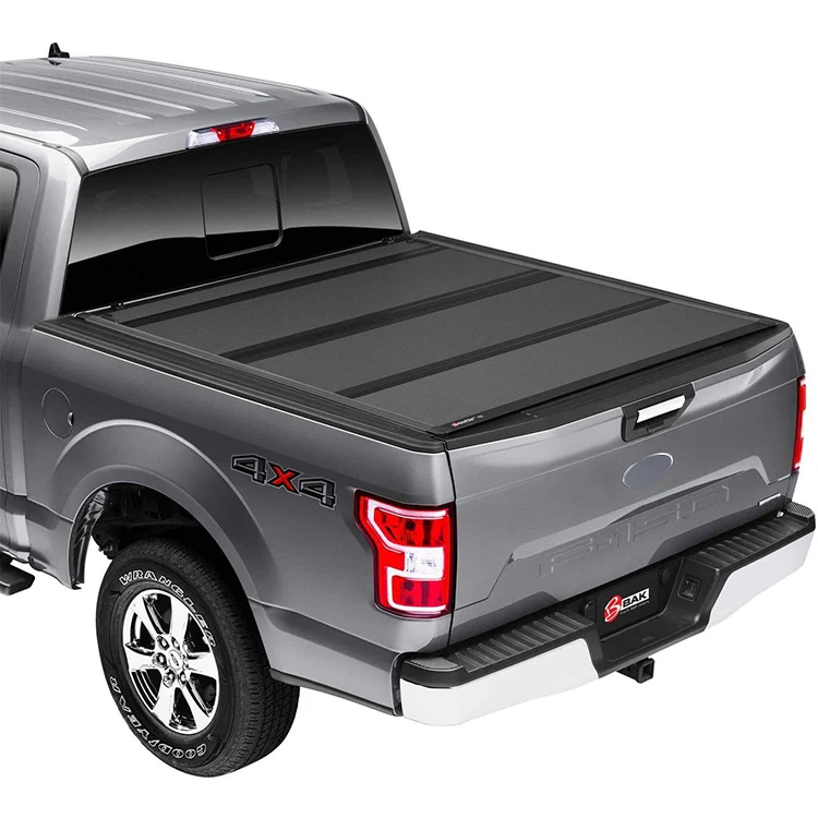 Low Profile Hard Folding Truck Bed Tonneau Cover, Compatible with For 2019 2020 2021 Ram 1500 5.7 Ft Short Bed New Body