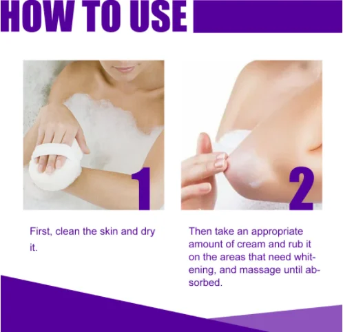 Высококачественный отбеливающий крем с темными коленями и локтями