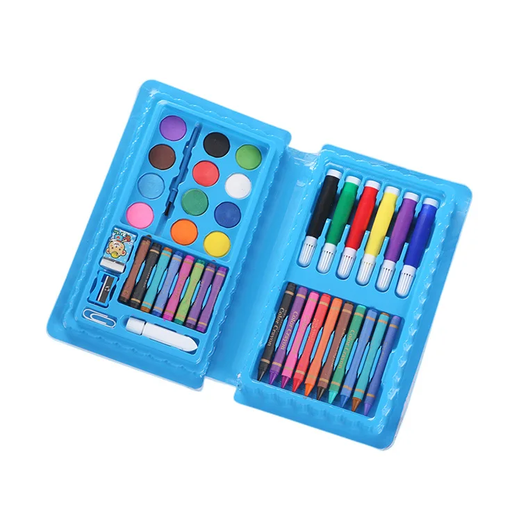 Children Art Coloring Painting Set Plastic Box 42pcs Art Professional Painting Set weibo kids art set kawaii