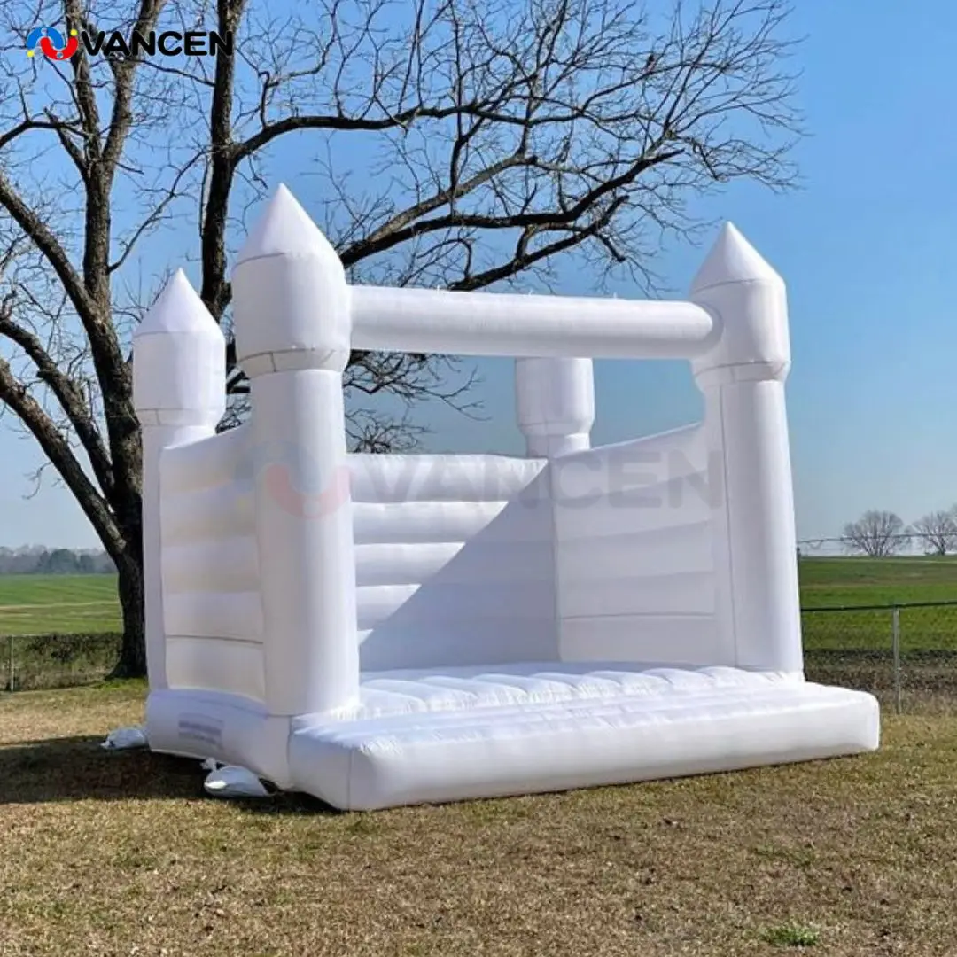 Indoor Playground Soft Play Oxford White 13ft Jumpy Wedding Bouncy Castle Inflatable Commercial Toddler Bounce House
