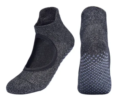 Indoor  Round Toe dance sports workout gym dance textile pure organic sock fabric cotton floor yoga socks
