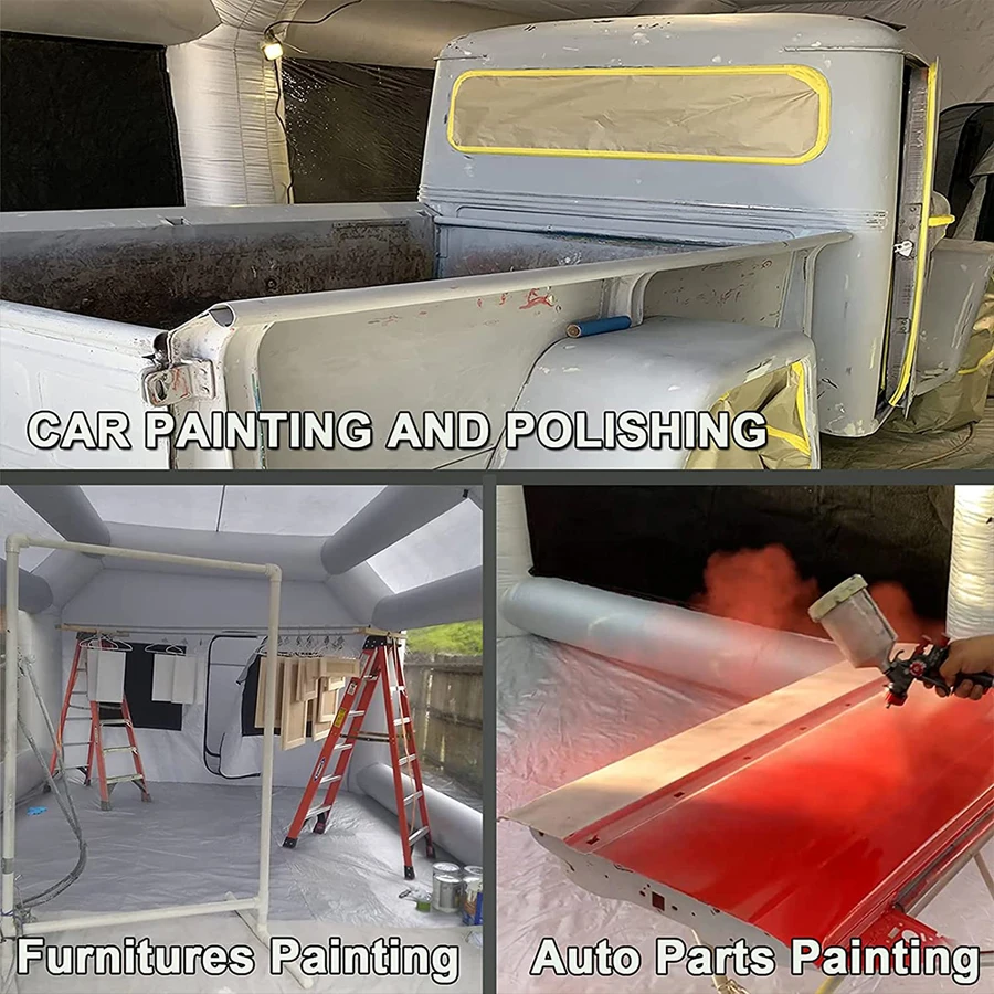 Hot sales 1100W/ 950W Blower Car Inflatable Paint Spray Booth Portable Paint Spray Booth