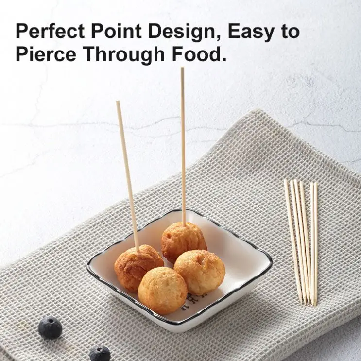 Hot Sale 30Cm 3Mm X300 Customized Long Dull Tusuk Sate Bamboo Skewer