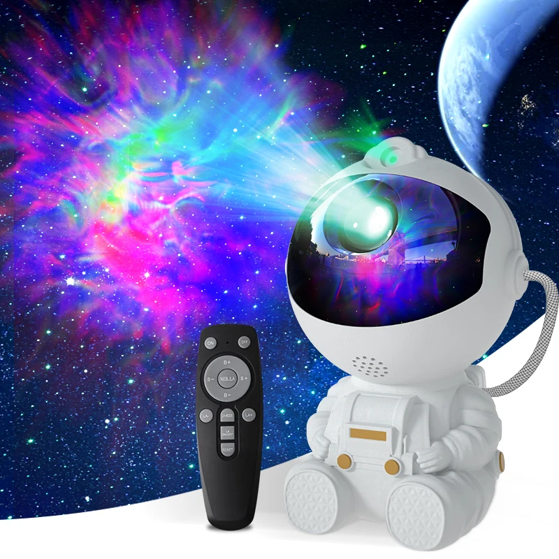 Banqcn 360 Degree Adjustable Astronaut Projector Night Light Kids Ceiling Lights USB Charger Milky Way Projector