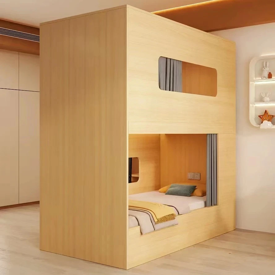 Modern Capsule Bed Adult Enclosed Iron Metal Frame Dormitory Double Bunk Beds For Hostels