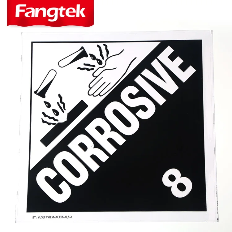 Factory Custom Luxury High Quality Pvc Vinyl Adhesive Dangerous Goods Labels Warning Stickers Label  For Warning