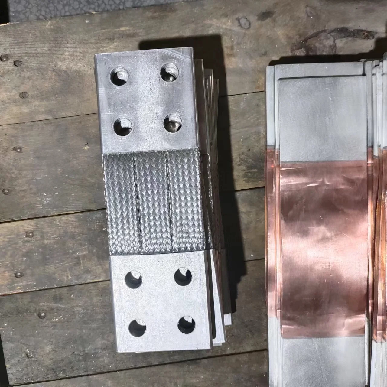 High quality braided copper wire shunt flexible copper braid flat copper strap