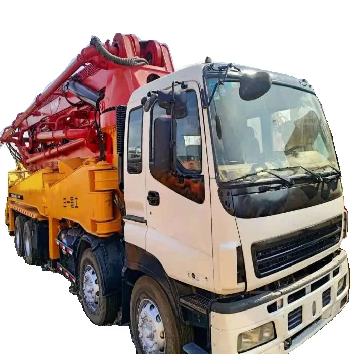 Used Construction Machinery Diesel machine ISUZU Concrete Pumping Putzmeister 48m Truck Mounted Boom Concrete Pumps for sale