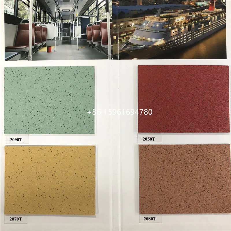 emery Embossed skid-resistance colorful PVC flooring for Bus or Metro
