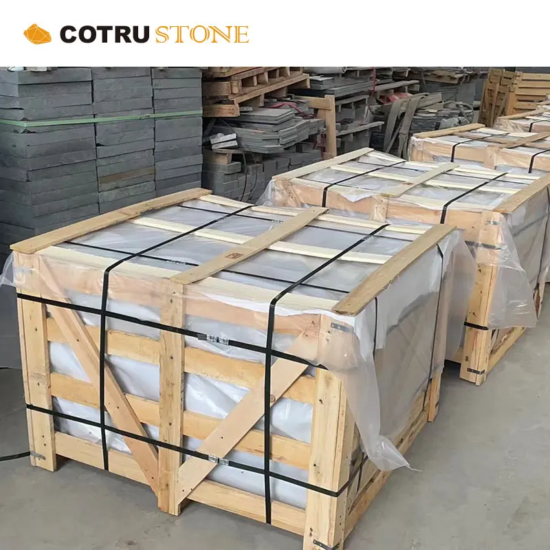 Customized China Black Basalt Outdoor Driveway Split Rock Face Natural Granite G684 Cobble Stone Floor Paving Tiles