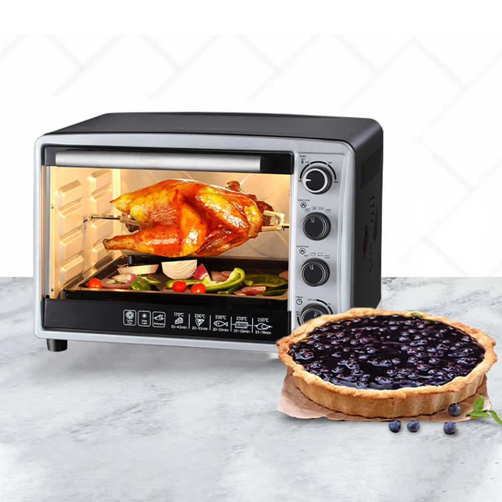 Professional Factory Household Stainless Steel Kitchen Appliances Electric Toaster & Pizza Ovens With Timer 35L Oven