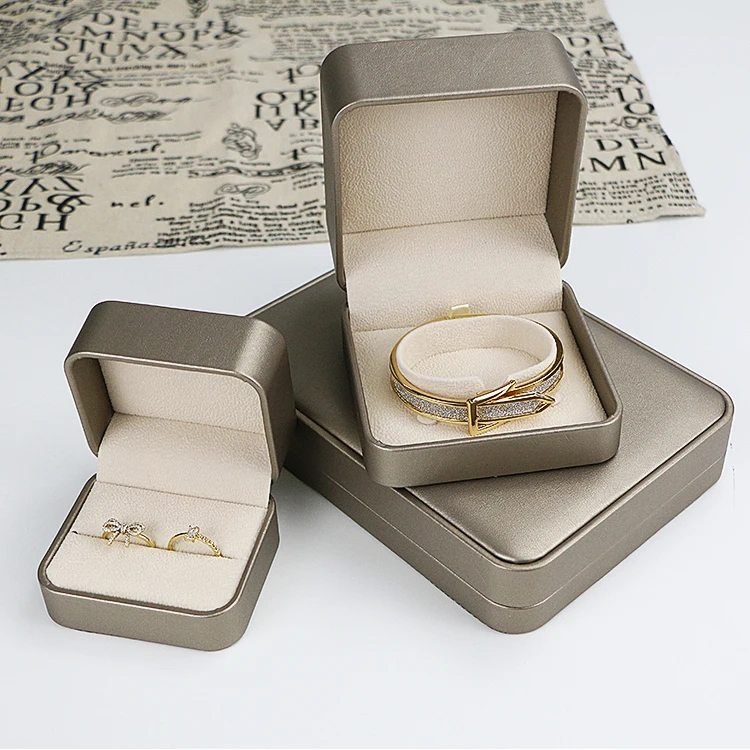 Hot Sale Wholesale Custom Logo Leather Jwellary Box Luxury Earring Bracelet Necklace Ring Box Cheap Jewelry Packaging Box