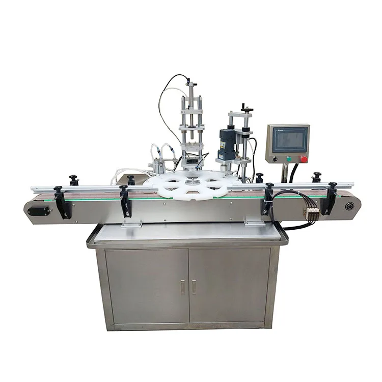 LT900 Pumped cover penicillin bottle filling and capping machine for chemical food beauty industry production line