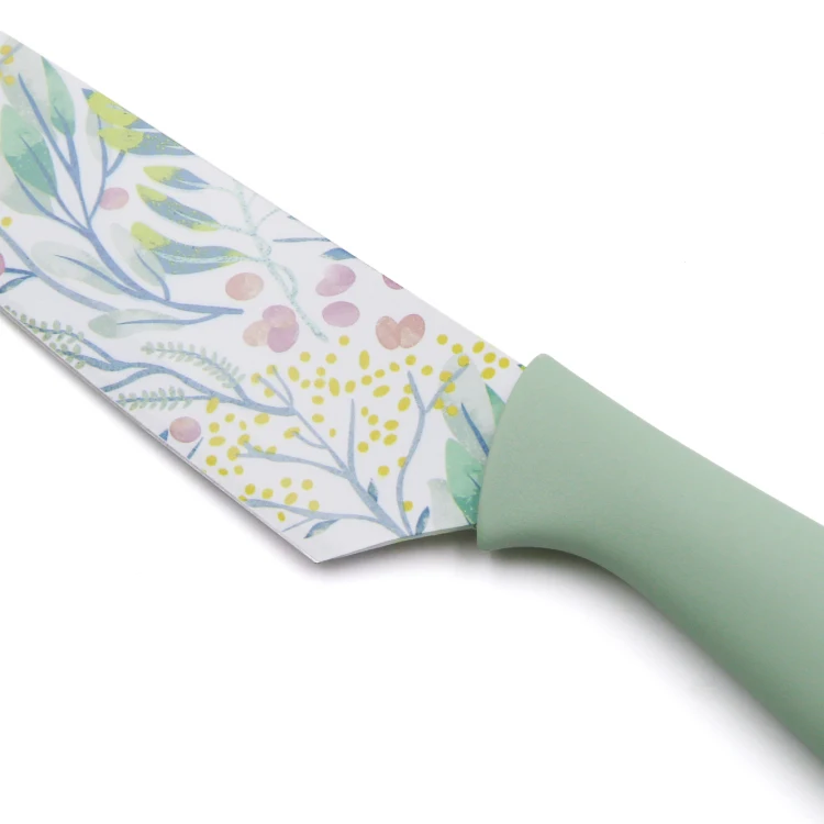 Spring Vibe Non-stick Stainless Steel 8 Inch Carving Knife with Ergonomic PP and TPR Handle