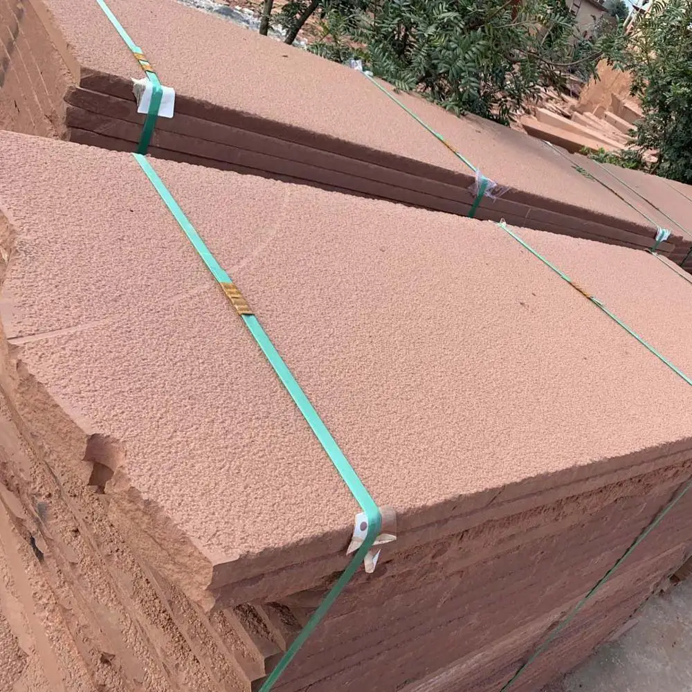 indian red sandstone paving tiles