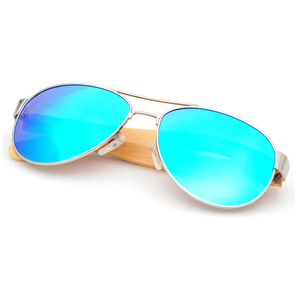 2019 fashion wood bamboo sunglasses metal frame sunglasses