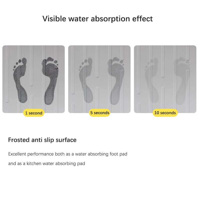 K & B Quickly Absorption Stone Dish Drying Mat For Kitchen Counter Anti-slip Stone Bath Mat