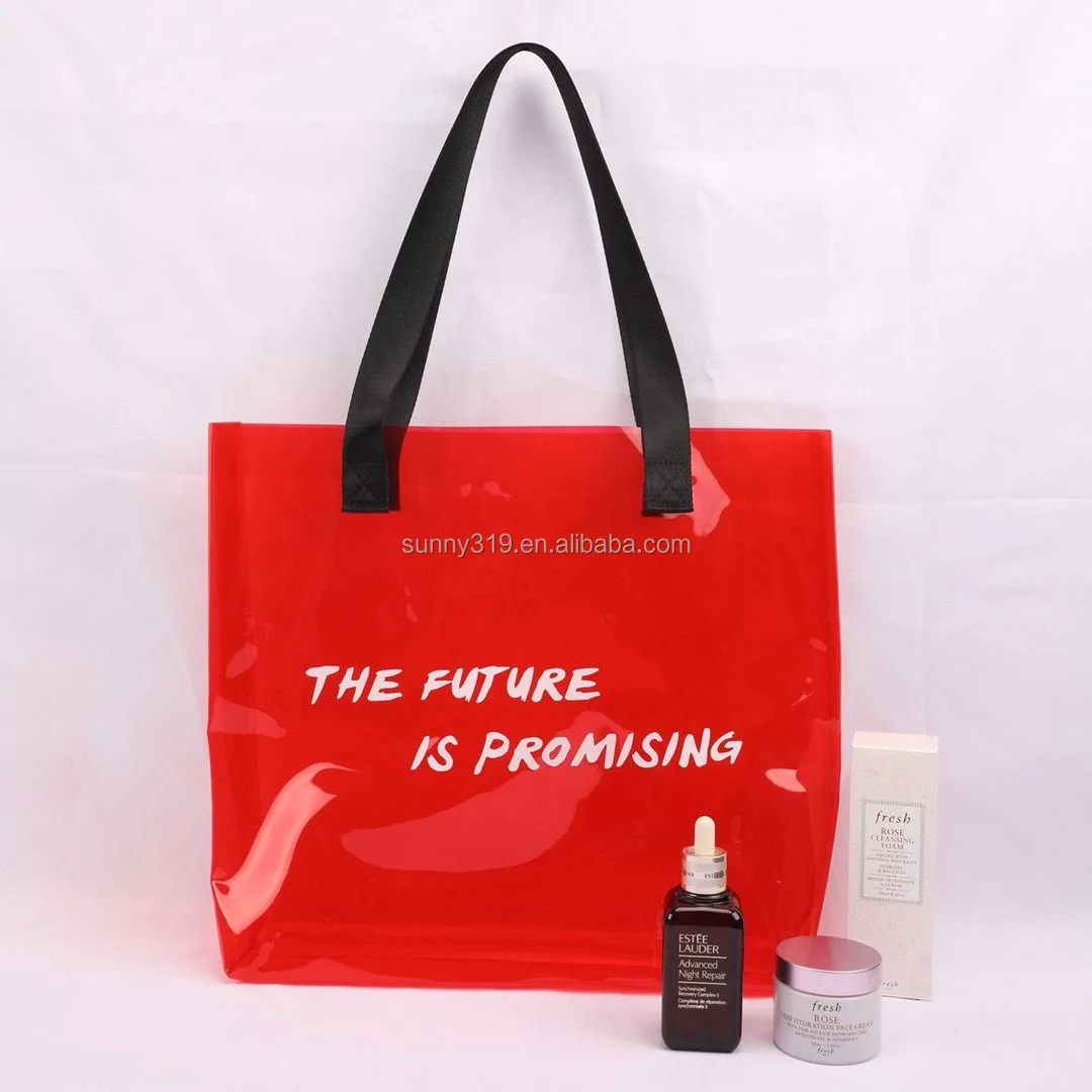 High Level Custom Pvc Tote Shopping Bag With Lining
