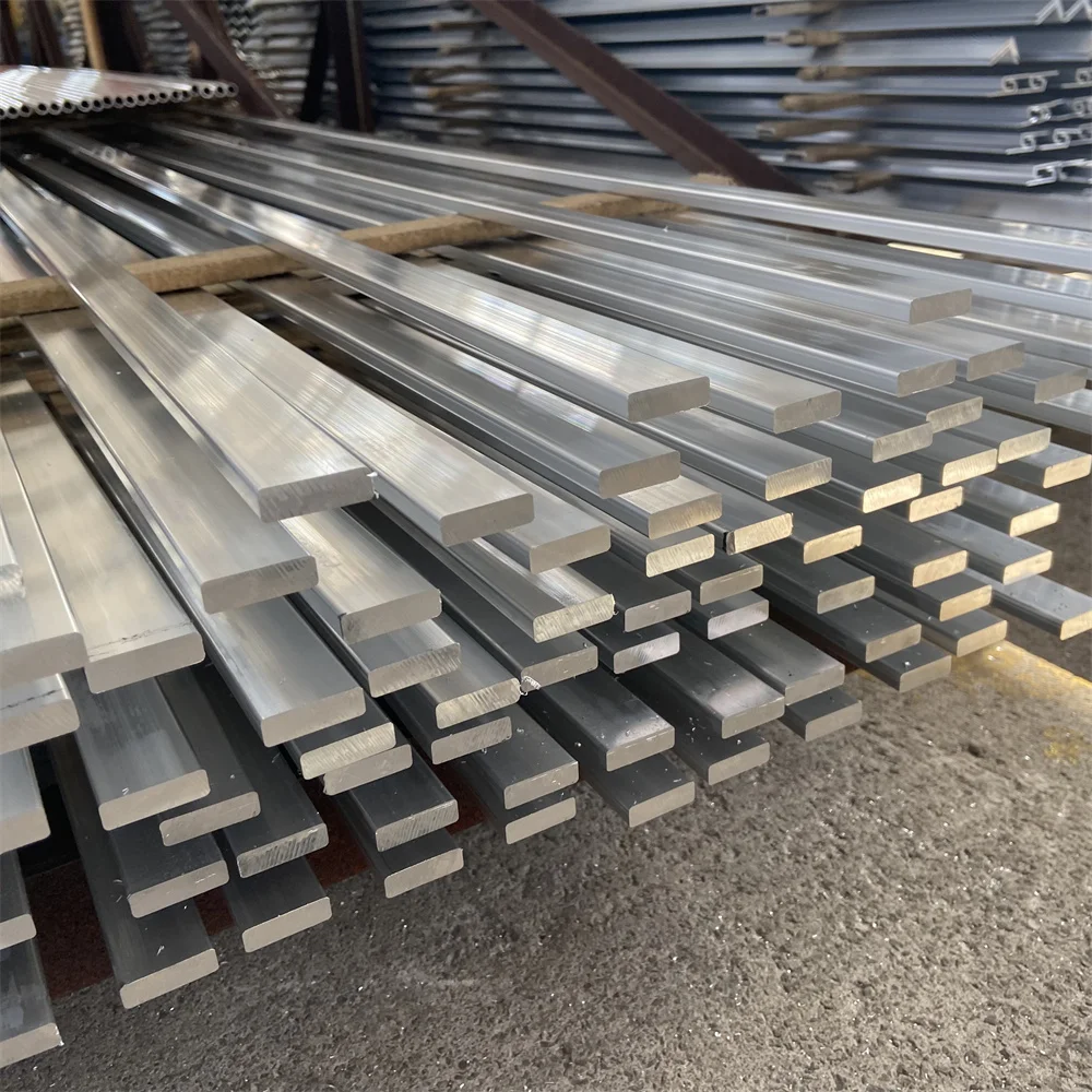 Factory supplying extruded aluminium 6061 6063 6082 7075 standard size aluminum flat bar