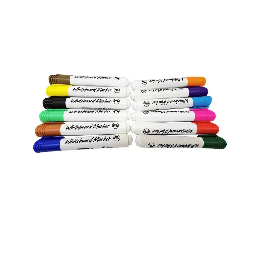 New product Personalized  12colors whiteboard marker writing smoothly dry erase waterproof permanent marker pen