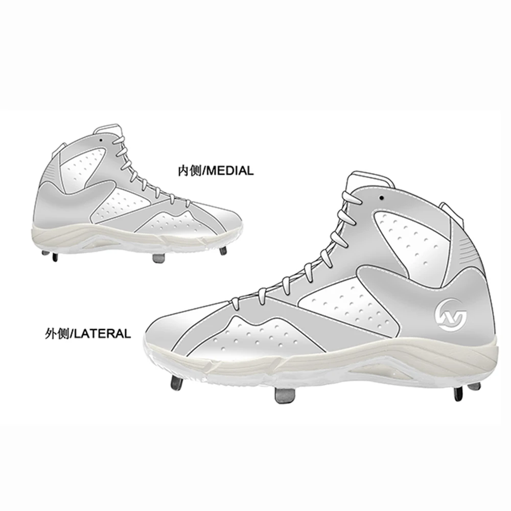 Adult Baseball Shoes Custom Molded Luxury Metal Baseball Cleats for Men Sports Baseball Shoes