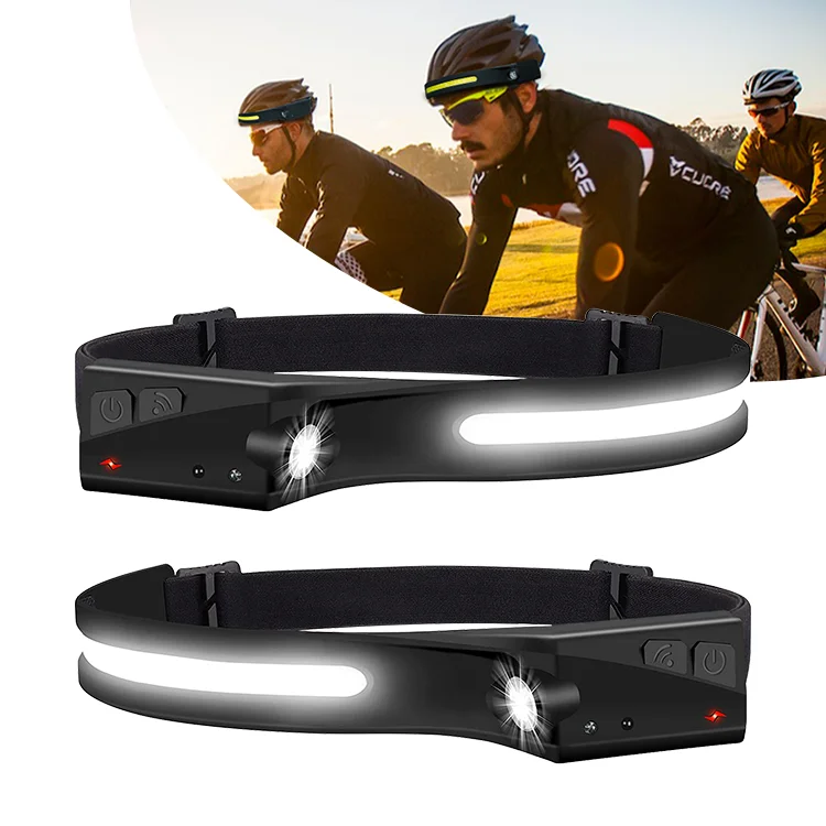 High Quality 400 Lumen Power 5W COB flashlights USB Headlamp waterproof LED Headlights Miner Helmet With Headlamps