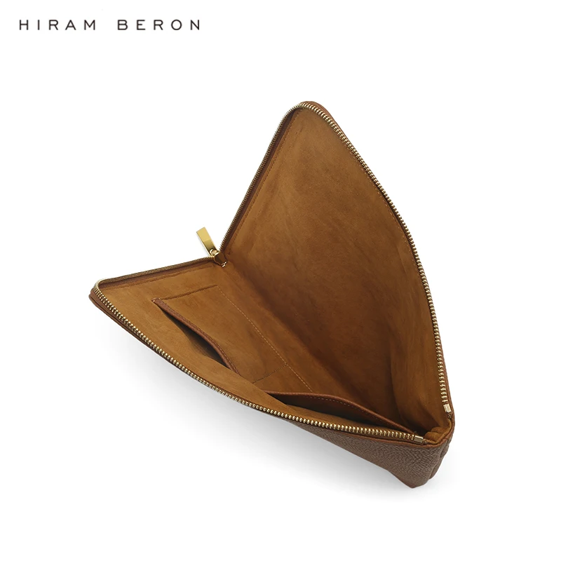 Hiram Beron Fashion Elegant Soft Leather clutch bag Envelope Bag for Women