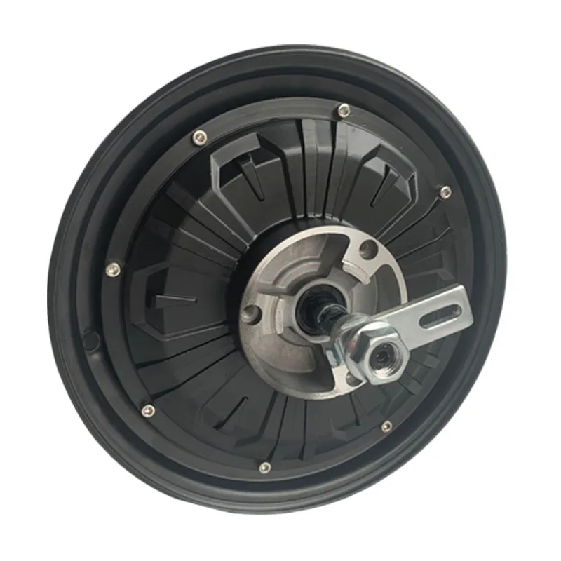 10 inch left disc brake electric vehicle motor 48V60V500W DC brushless hub motor