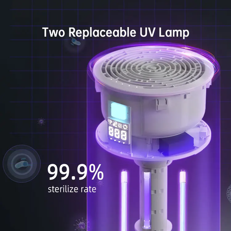 Best OEM ODM air purifier manufacturer AVICHE C5 uvc air disinfection hepa filter air purifier with tuya smart app