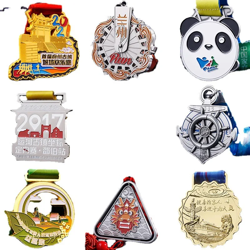 Commemorative competition gold karate Metal sports custom trophies medals plaques Marathon Games Event Listing Honor Medals
