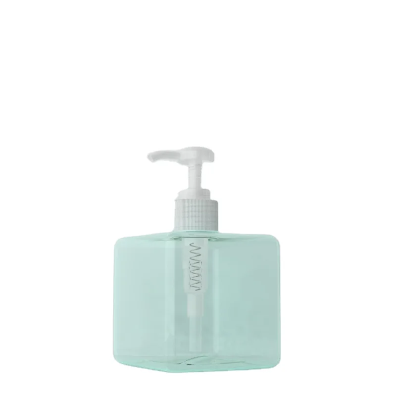 Wholesale 250ml PETG Lotion Pump Biodegradable Square Shampoo Body Wash Packaging Plastic Shampoo Bottle
