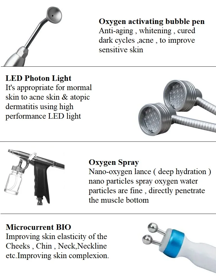 Au-S520  Ice Blue Facial Hydro Machine 7 In 1 Hydro Facial Machine With Mirodermabrasion hydro Facial Handheld
