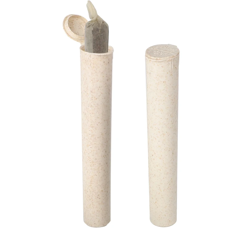 UKETA wholesale custom 116 mm biodegradable pp plastic containers jar biodegradable squeeze pop top tube for pr-roll