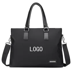 Маленькая партия, индивидуальная версия, мужская сумка из ткани Оксфорд, портфель, Офисная Деловая Сумка для документов, вместительная сумка для ноутбука