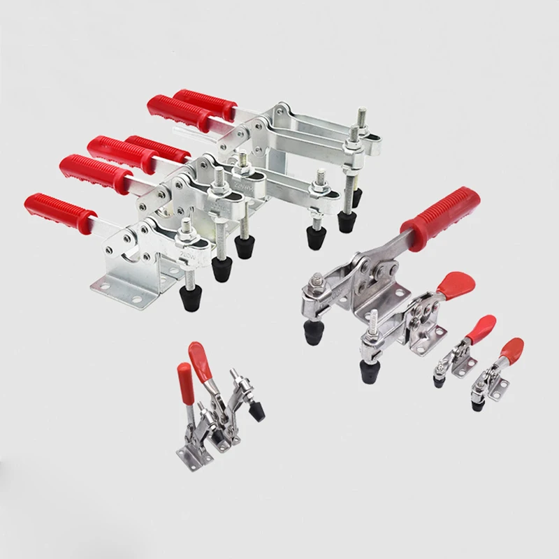 Metal Horizontal Toggle Clamp Fixture Woodworking Fixing Tool Heavy Duty Quick Release Clamp Antislip Clamping Device ZincPlated