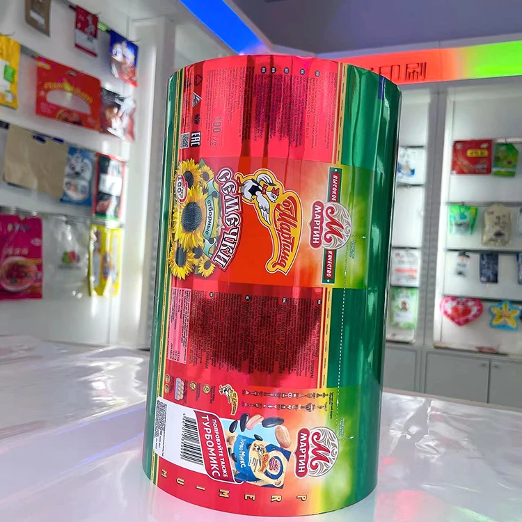 Custom Logo New Design Plastic Food Laminating Flexible Packaging Sachet Roll Film
