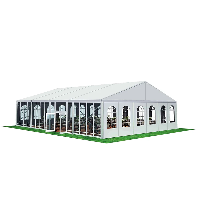 Factory Direct Luxury Clear Span Aluminum Frame Marquee Tent PVC Transparent Event Wedding Party Tent