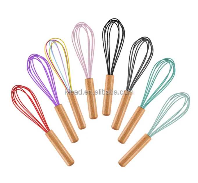 Non-Stick Wood Handle Egg Whisk Cream Butter Whisk for Chocolate Egg Mixer Kitchen Utensils Cooking Tools