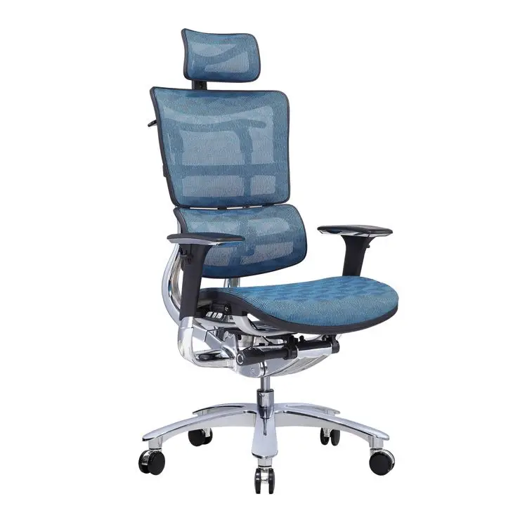 blue office chair full mesh office ergonomic high back most comfortable desk computer chair