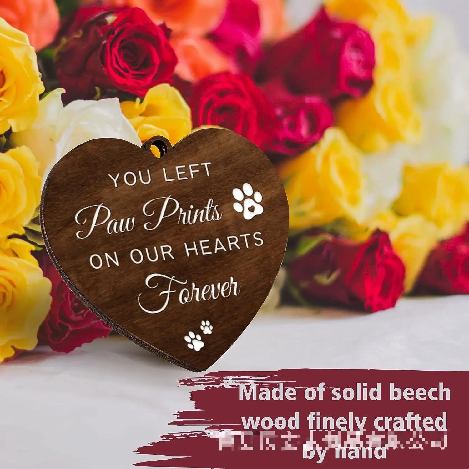 Memorial Gifts for Loss of Dog Rotating Wooden Picture Frame for 4x6 Photo Pet Memorial Gifts for Dog Cat Dog