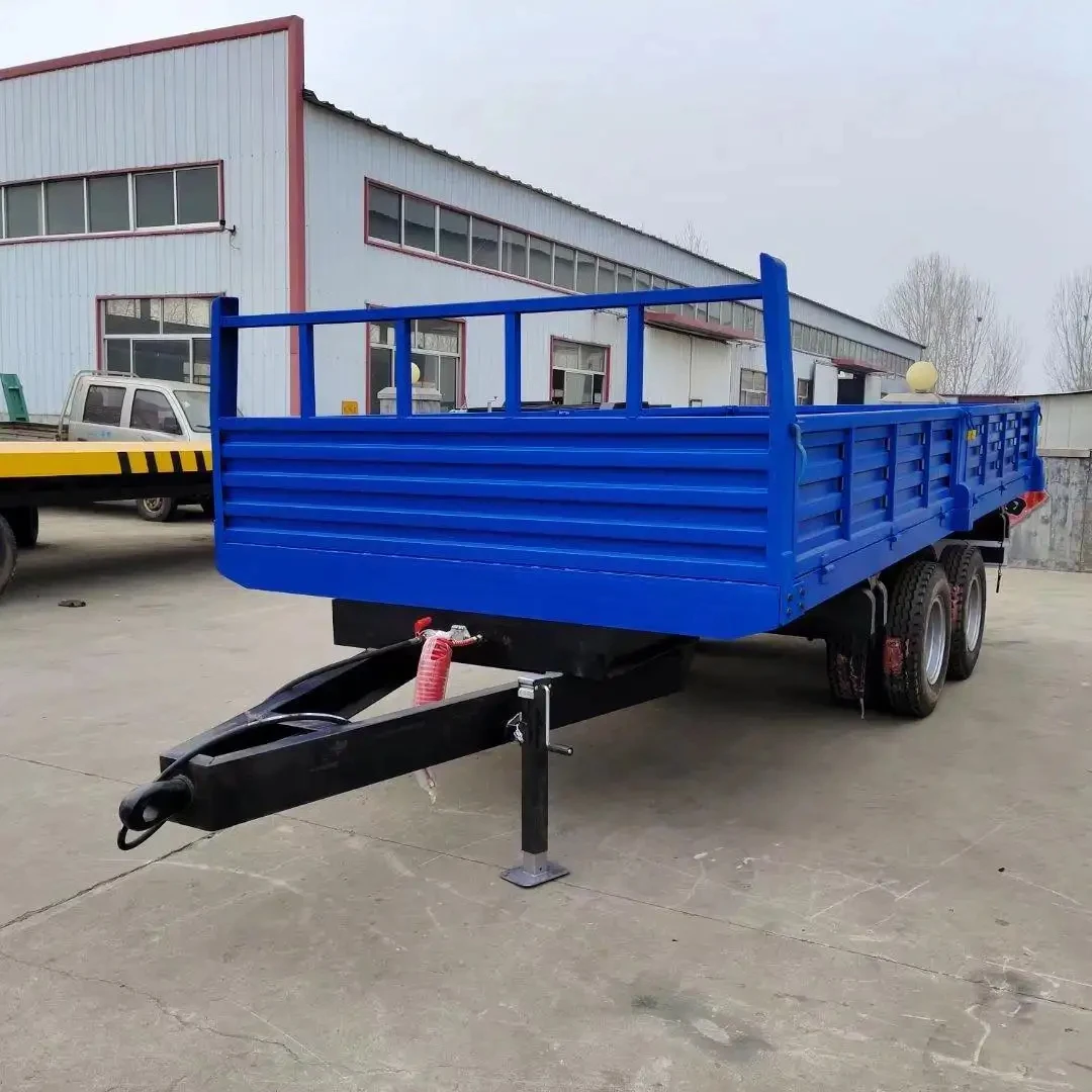 China High Quality 5-10 Tons Hydraulic Tipping Trailer  Farm Tractor Trailer