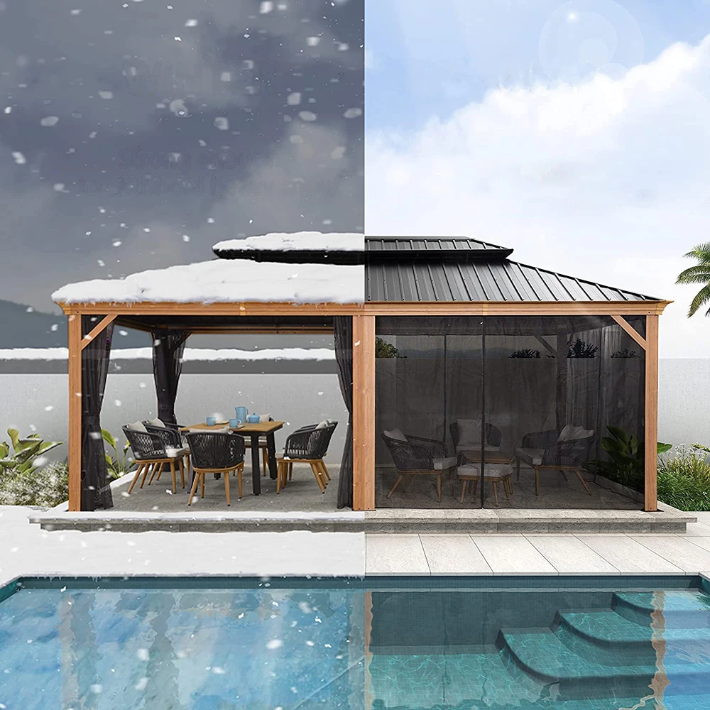 Новая деревянная беседка 10x20 сталь 6x12 по отличной