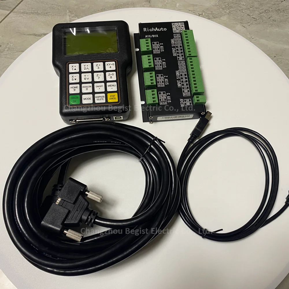 Richauto Dsp A11 A18 3-axis Motion Control System, English, A11e A18e Dsp Usb Handle Controller For Cnc Router