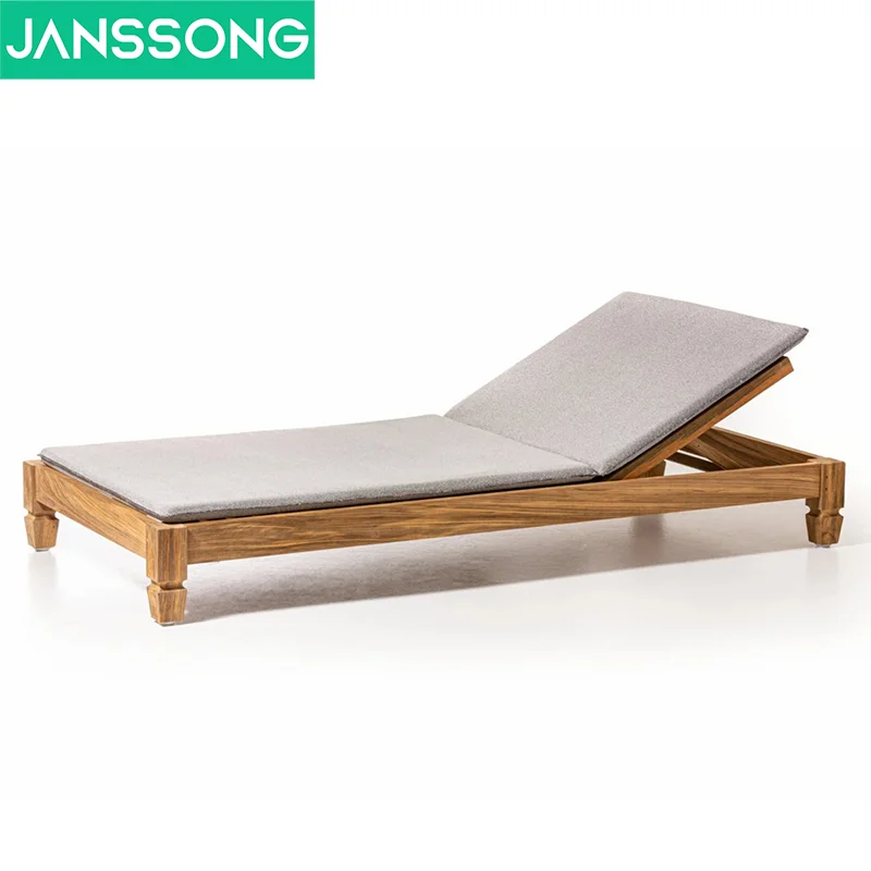Luxury Hotel Pool Chaise Lounge Garden Teak Beach Sun Lounger