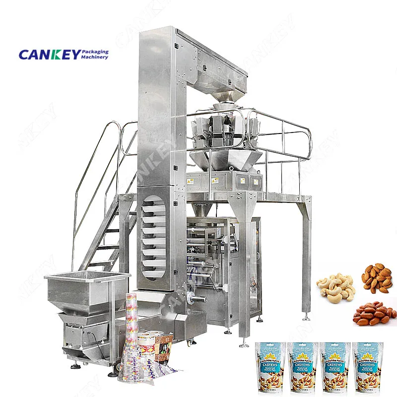Cankey High Speed Automatic Weighing Sugar Packing Nut Almond Peanut Cashew Packing Machine