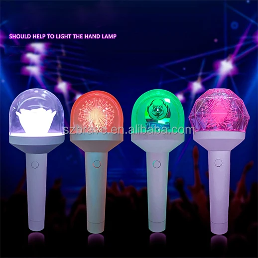 Customized logo acrylic light stick concert cheer-up hand light sticks glow in the dark wands sticks for sports big events