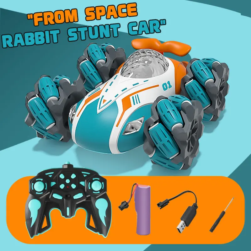 New 2.4g Double Side Astronaut Remote Control Drift Stunt Cars 4WD With Light Radio Control Toys Rc Car