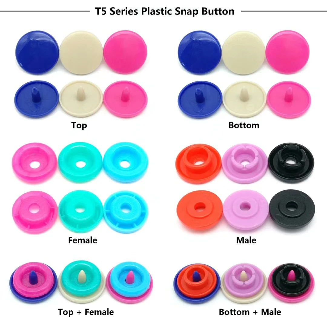 Factory Direct Cheap 14mm Durable Plastic Snap Fastener Buttons For Labor Uniforms Raincoat PVC Bags