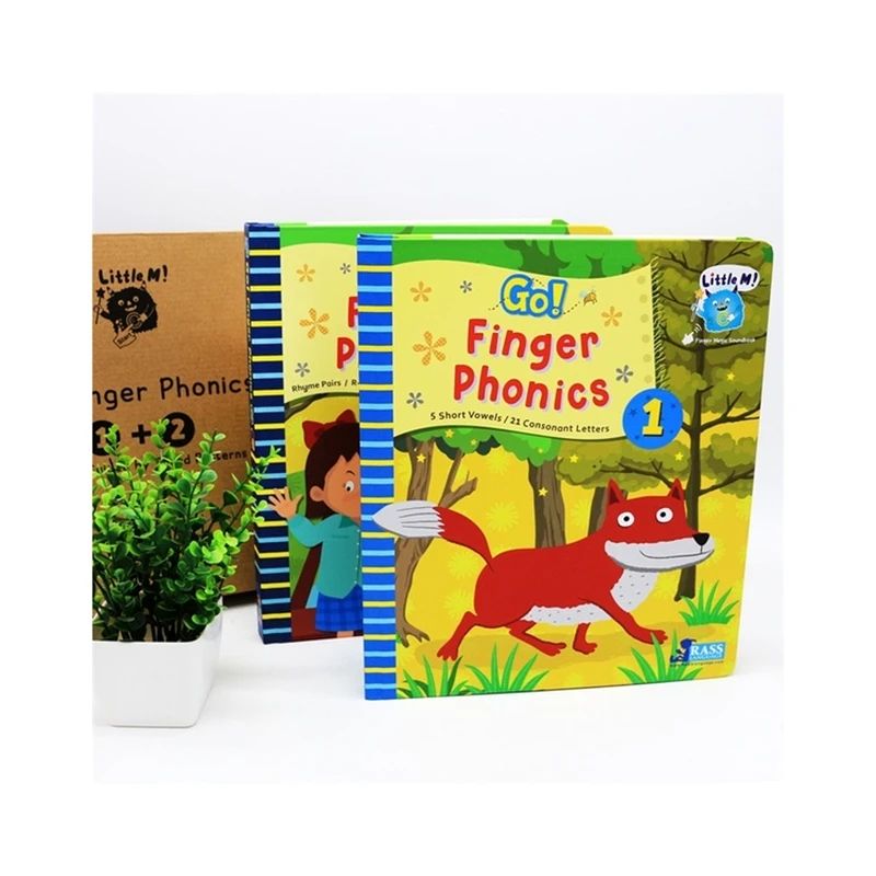 Learning language HD stereo smart talking book finger touch sound book for kids