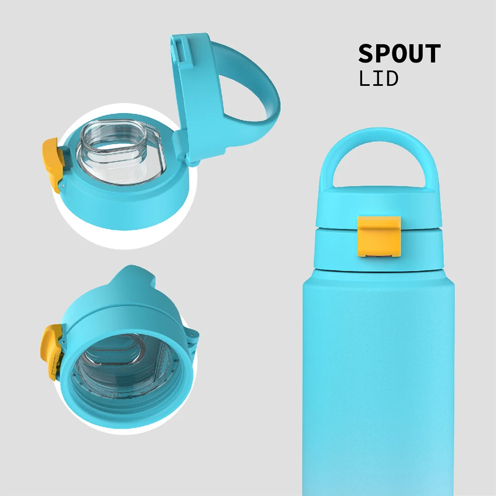 New 32oz Stainless Steel Vacuum Insulated Water Bottle with Straw Lid and Hidden Storage Compartment Container